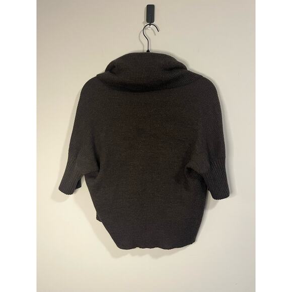 Lafayette 148 Women's Brown Wool Shrug Cardigan Sweater 3/4 Batwing Sleeves sz M - Picture 2 of 5